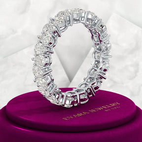 5 Carat Pear Cut Diamond Eternity Band - Evara Jewelry LLC