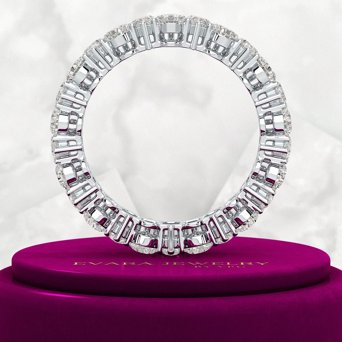 5 Carat Pear Cut Diamond Eternity Band - Evara Jewelry LLC