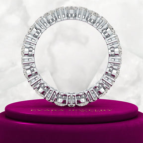 5 Carat Pear Cut Diamond Eternity Band - Evara Jewelry LLC