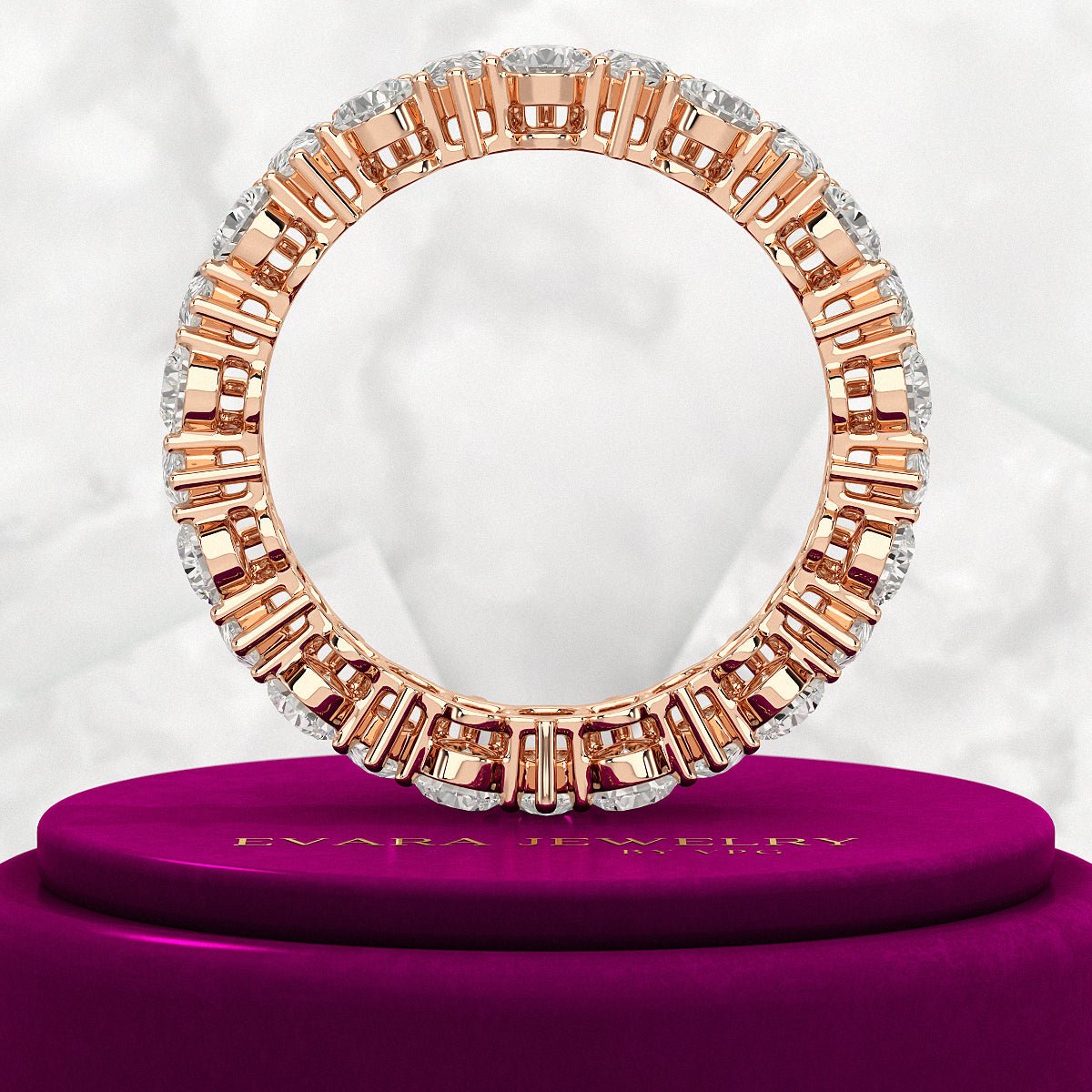 5 Carat Pear Cut Diamond Eternity Band - Evara Jewelry LLC