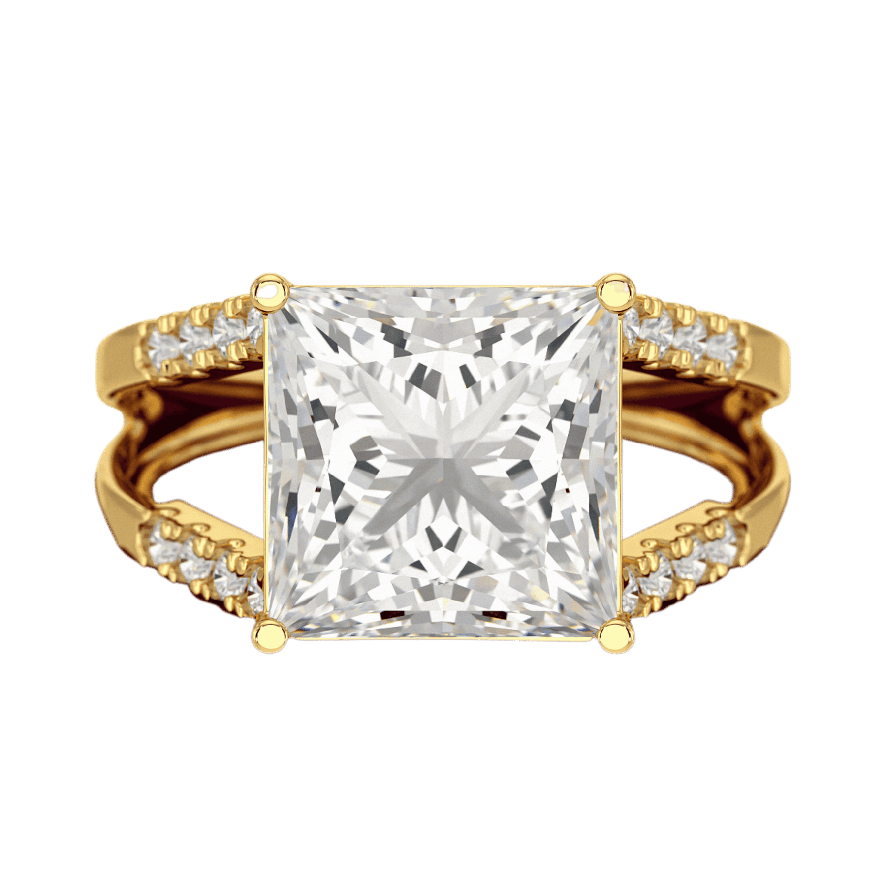 5 Carat Princess Cut Lab Grown Diamond Wedding Ring - Evara Jewelry LLC