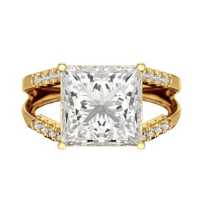 5 Carat Princess Cut Lab Grown Diamond Wedding Ring - Evara Jewelry LLC