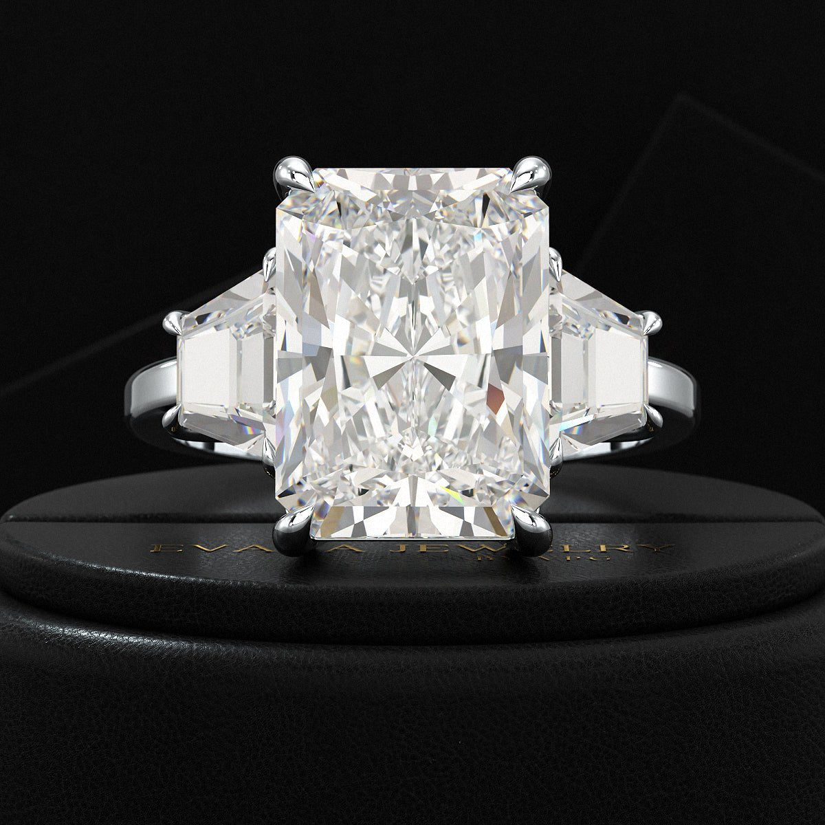 5 Carat Radiant Cut Diamond Engagement Ring - Evara Jewelry LLC