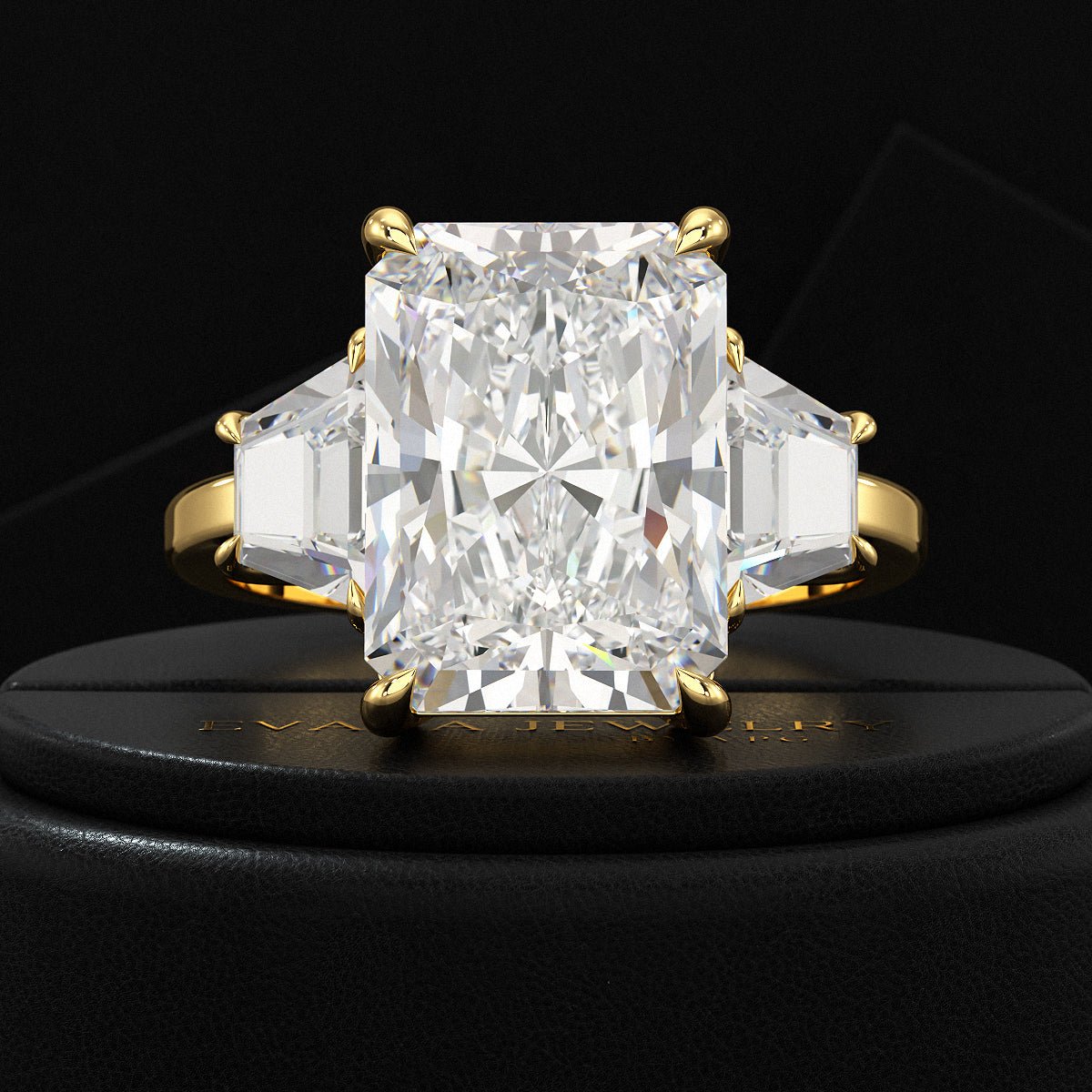 5 Carat Radiant Cut Diamond Engagement Ring - Evara Jewelry LLC