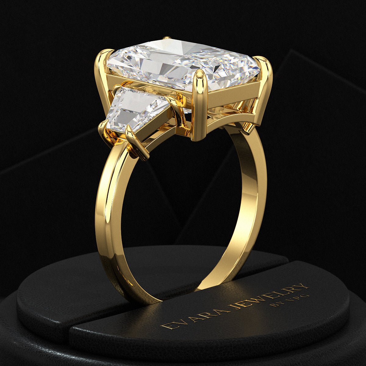 5 Carat Radiant Cut Diamond Engagement Ring - Evara Jewelry LLC