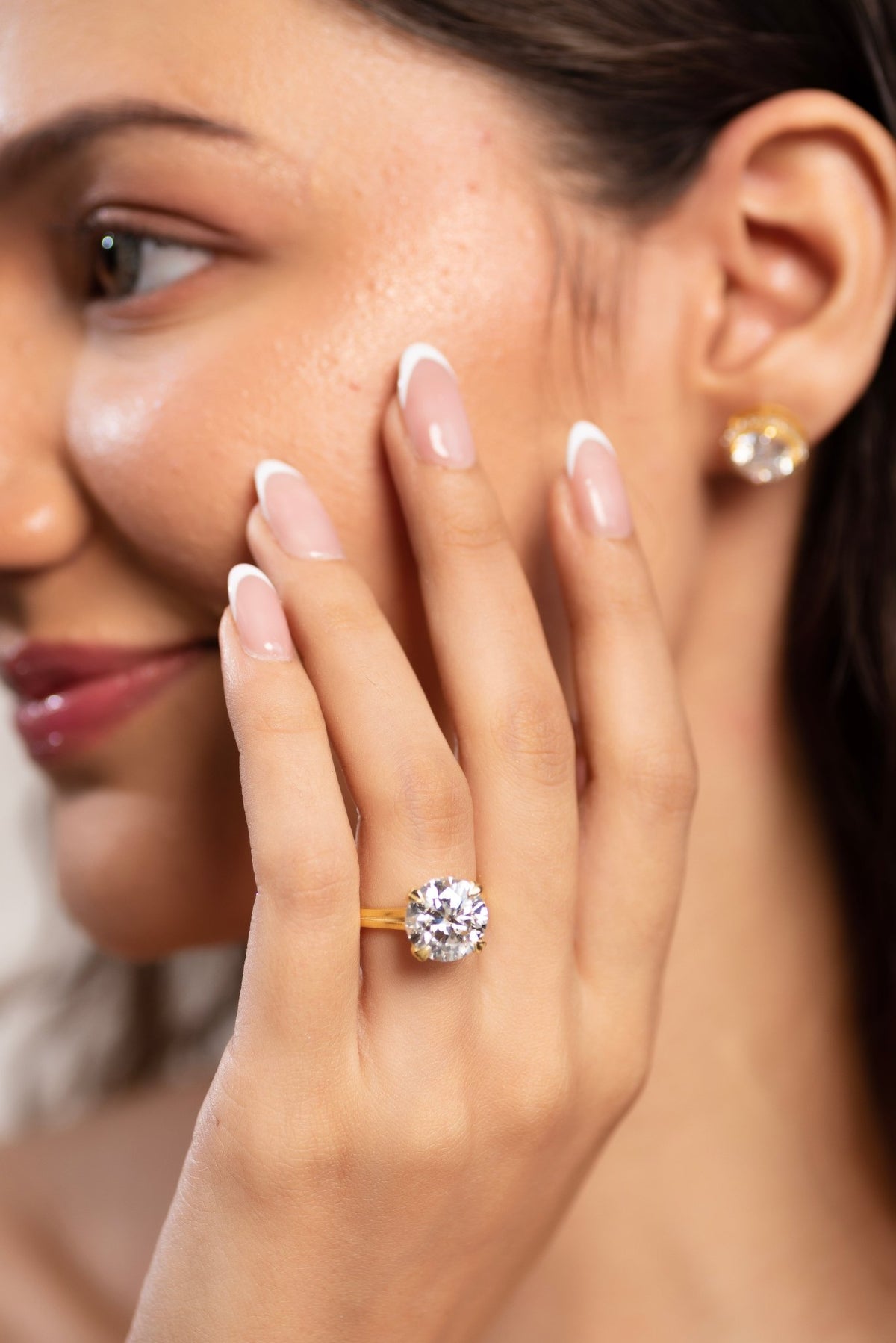 5 Carat Round Cut Lab Grown Diamond Twin Band Engagement Ring - Evara Jewelry LLC