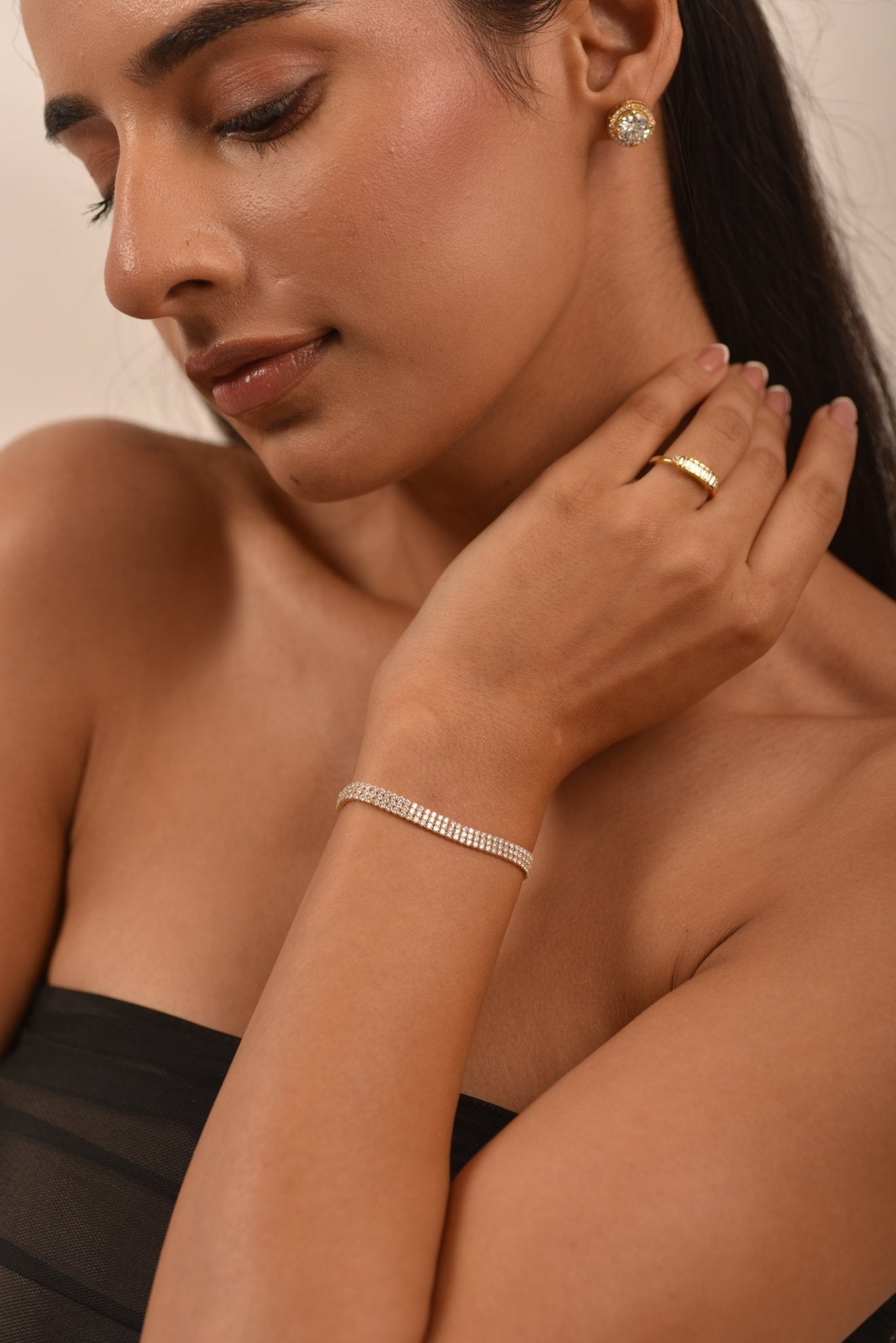 5 Carat Three Row Diamond Tennis Bracelet - Evara Jewelry LLC