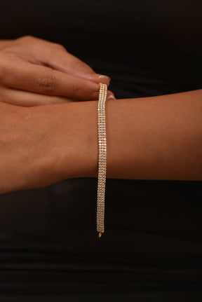 5 Carat Three Row Diamond Tennis Bracelet - Evara Jewelry LLC