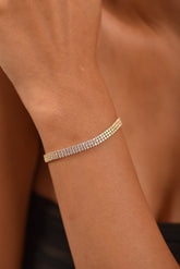 5 Carat Three Row Diamond Tennis Bracelet - Evara Jewelry LLC