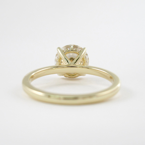 1.50 Carat Round Cut Hidden Halo Minimalist Engagement Ring