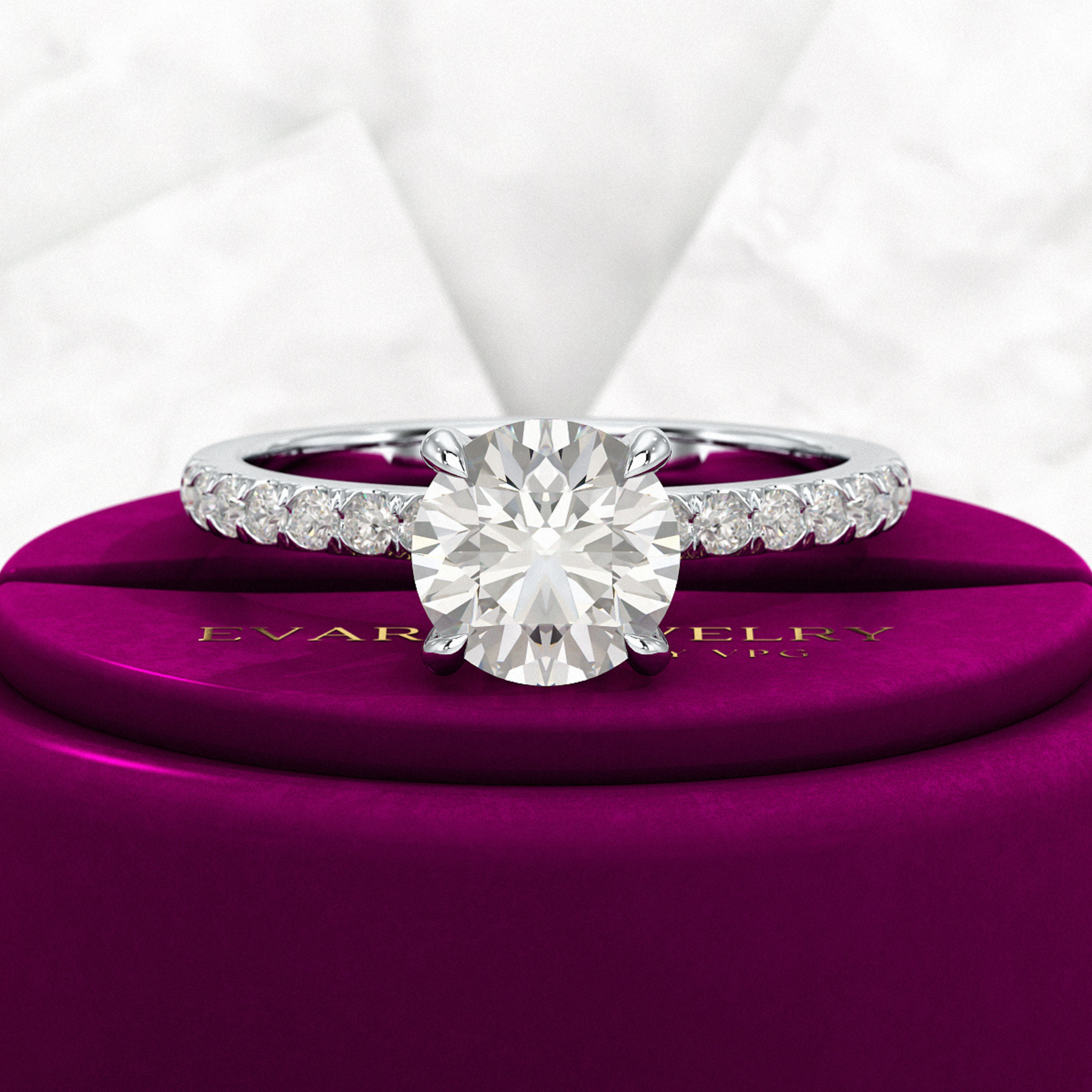 1.50 Carat Round Cut Diamond Engagement Ring