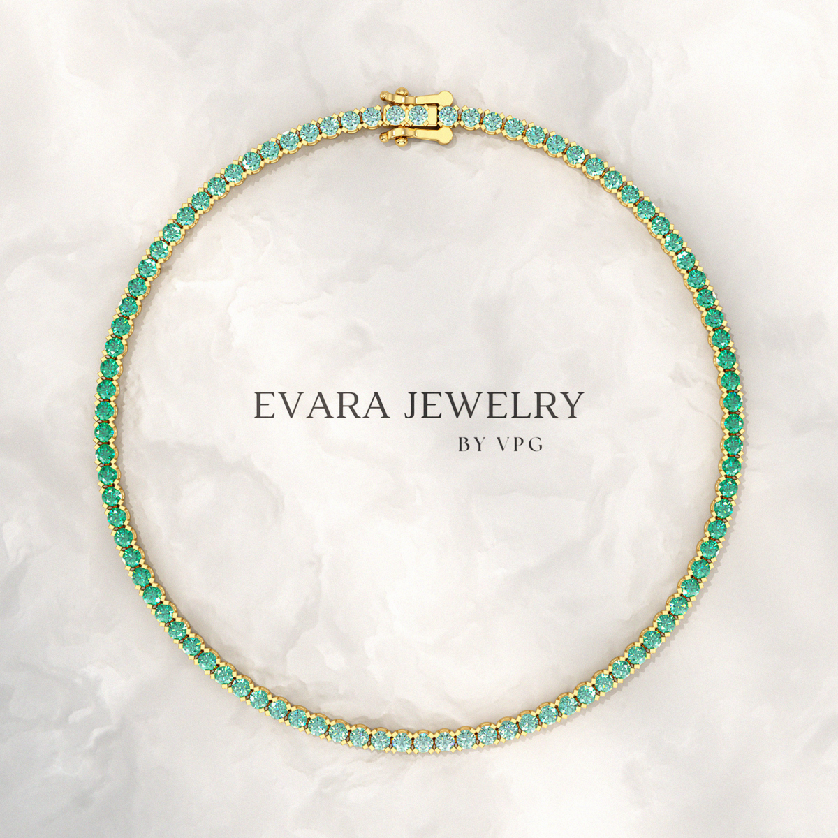 Natural Emerald Ombre 3.12 Carats Tennis Bracelet in 14K/18K Yellow Gold