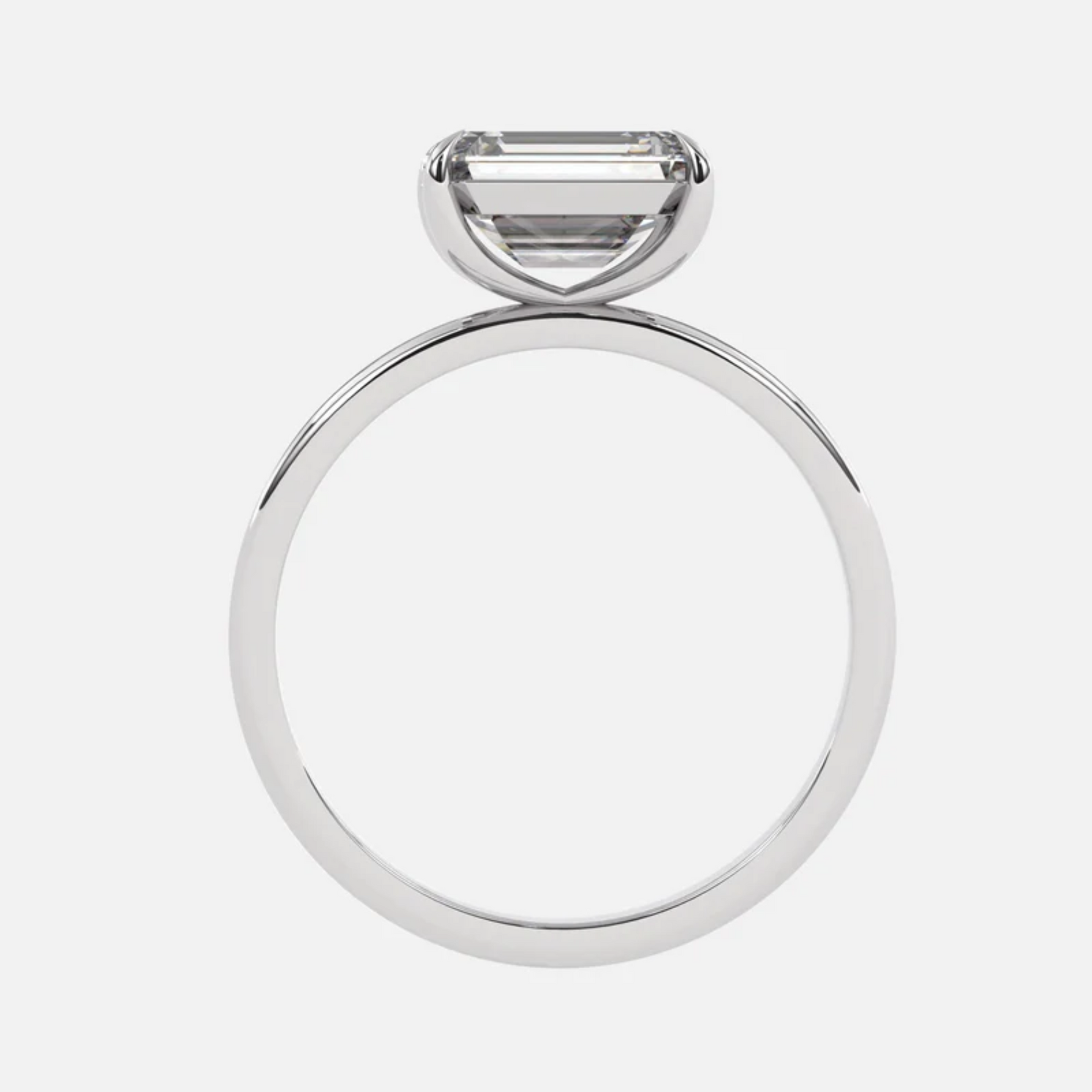 1.50 Carat East West Emerald Cut Wedding Ring
