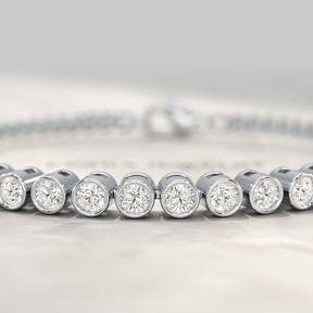 1.10 Carat Bezel Set Round Diamond Bracelet