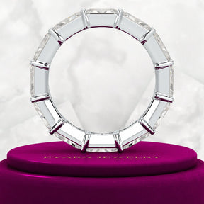 6 Carat East West Radiant Cut Diamond Stacking Wedding Band - Evara Jewelry LLC