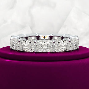 6 Carat East West Radiant Cut Diamond Stacking Wedding Band - Evara Jewelry LLC