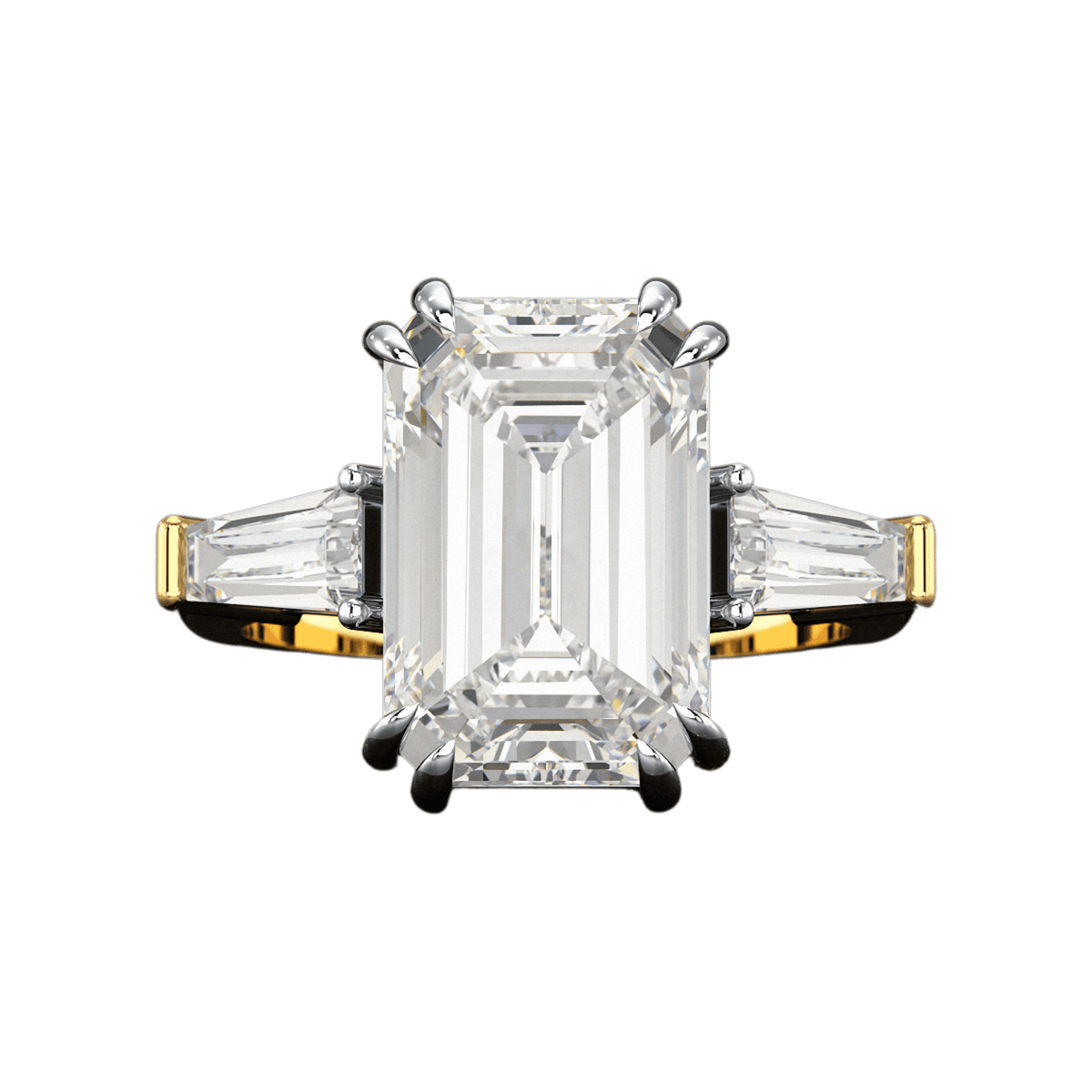6 Carat Emerald Cut Diamond Engagement Ring - Evara Jewelry LLC