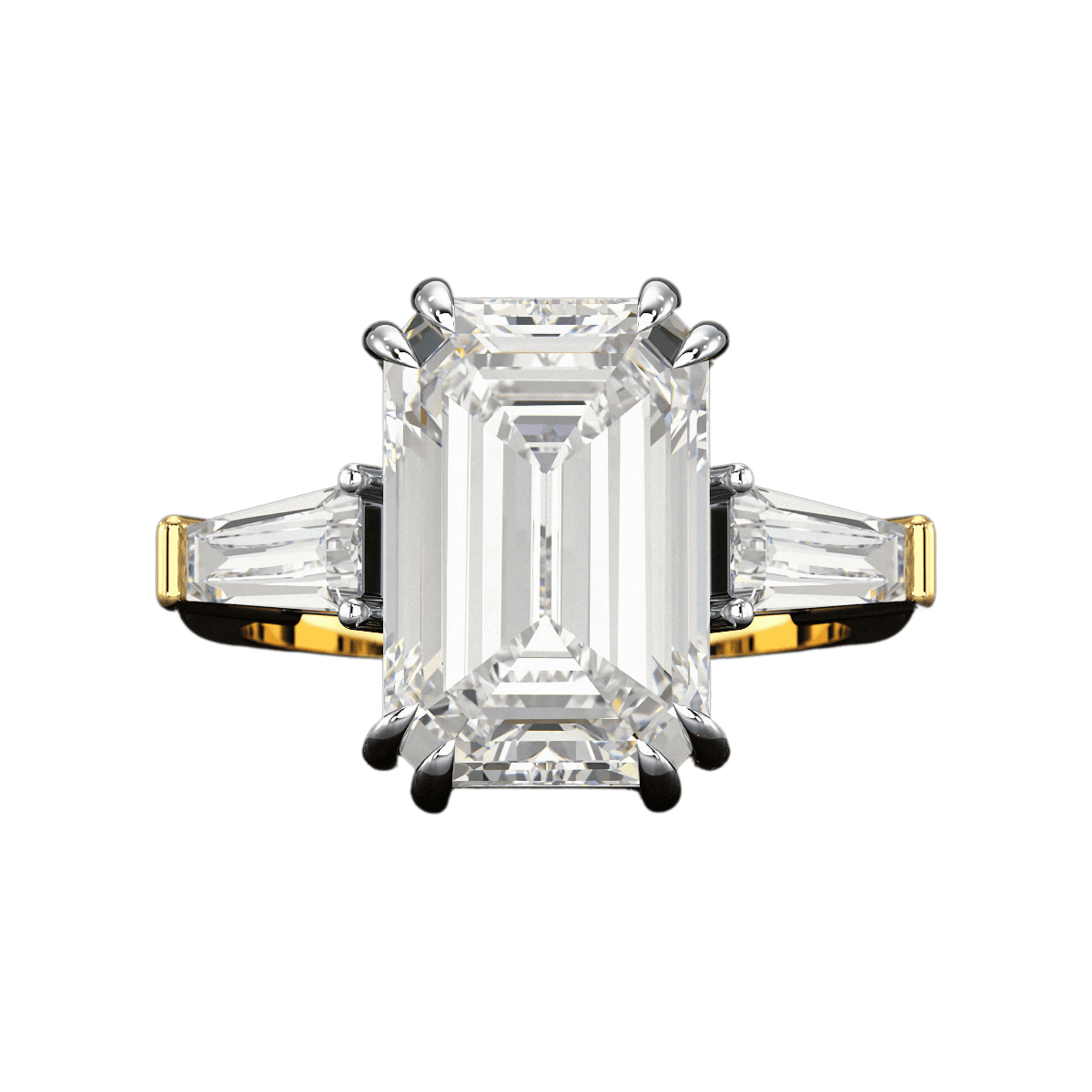 6 Carat Emerald Cut Diamond Engagement Ring - Evara Jewelry LLC