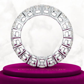 6 Carat Oval Cut Lab Grown Diamond Wedding Eternity Band - Evara Jewelry LLC