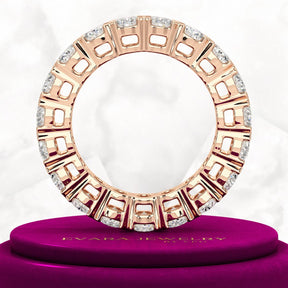 6 Carat Oval Cut Lab Grown Diamond Wedding Eternity Band - Evara Jewelry LLC