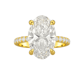 6 Carat Oval Diamond Engagement Ring - Evara Jewelry LLC