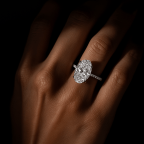 6 Carat Oval Diamond Engagement Ring - Evara Jewelry LLC
