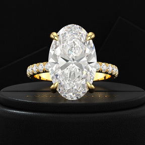 6 Carat Oval Diamond Engagement Ring - Evara Jewelry LLC
