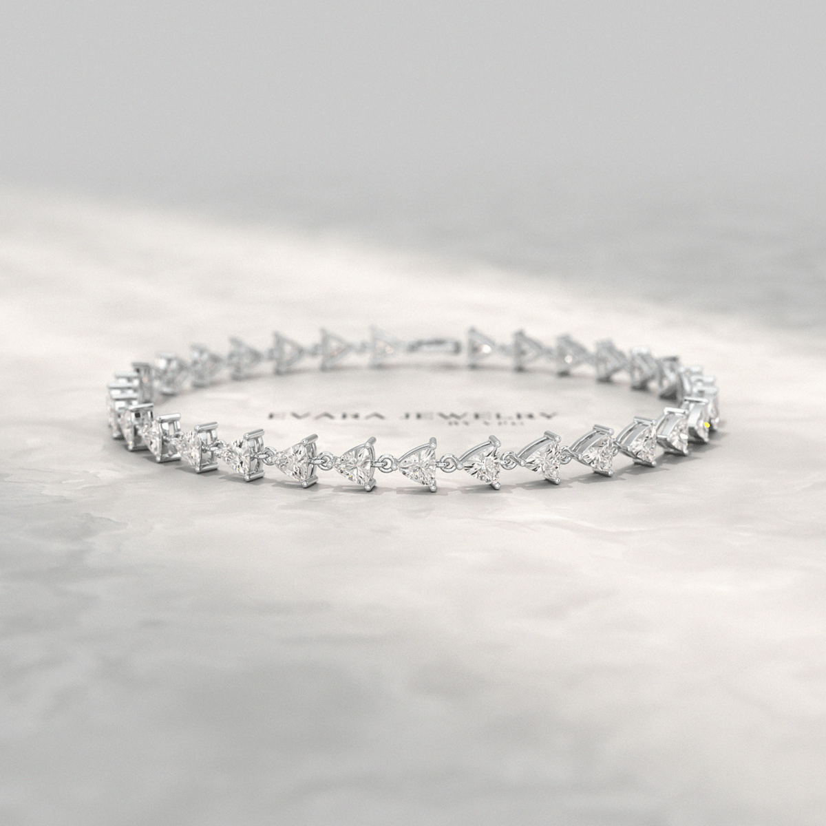 6.40 Carats Trilliant Cut Lab Grown Diamond Bracelet - Evara Jewelry LLC