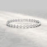 6.40 Carats Trilliant Cut Lab Grown Diamond Bracelet - Evara Jewelry LLC