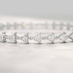 6.40 Carats Trilliant Cut Lab Grown Diamond Bracelet - Evara Jewelry LLC