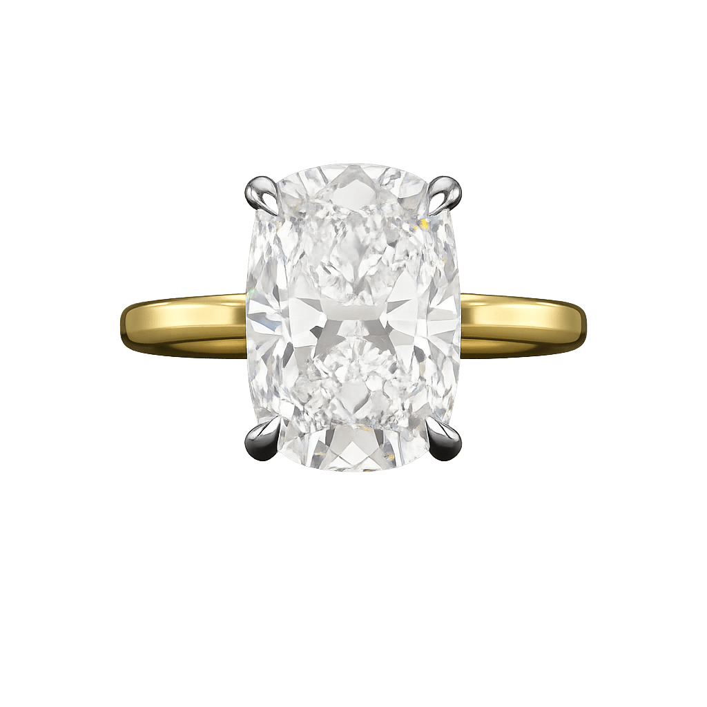 7 Carat Elongated Cushion Cut Diamond Anniversary Ring - Evara Jewelry LLC