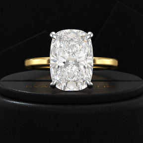 7 Carat Elongated Cushion Cut Diamond Anniversary Ring - Evara Jewelry LLC