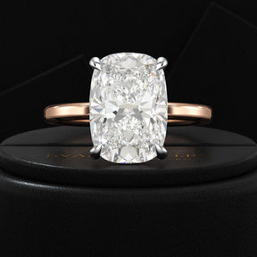 7 Carat Elongated Cushion Cut Diamond Engagement Ring - Evara Jewelry LLC