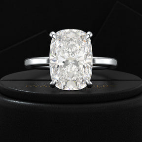 7 Carat Elongated Cushion Cut Diamond Engagement Ring - Evara Jewelry LLC