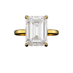 7 Carat Emerald Cut Diamond Solitaire Engagement Ring - Evara Jewelry LLC