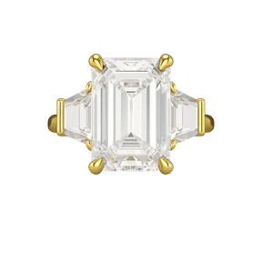 7 Carat Emerald Cut Diamond Wedding Ring - Evara Jewelry LLC
