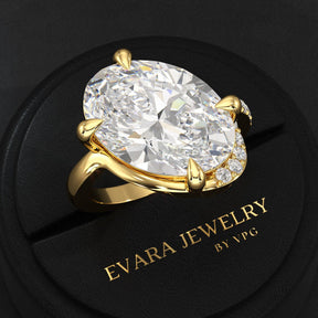 7 Carat Oval Diamond Wedding Band - Evara Jewelry LLC