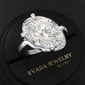 7 Carat Oval Diamond Wedding Band - Evara Jewelry LLC
