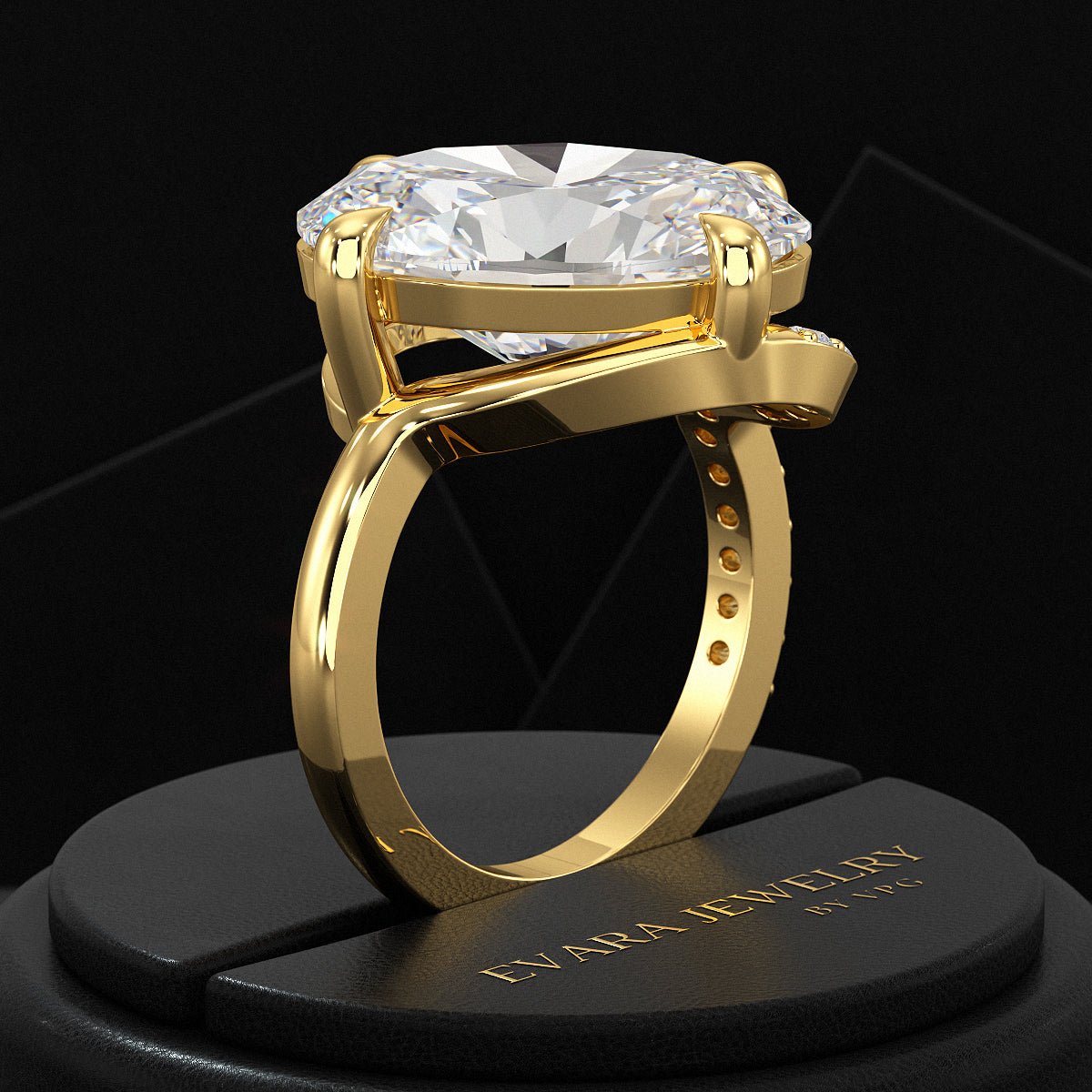 7 Carat Oval Diamond Wedding Band - Evara Jewelry LLC