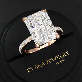 7 Carat Radiant Cut Diamond Engagement Ring - Evara Jewelry LLC