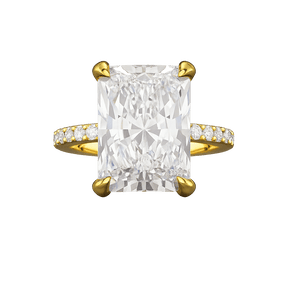 7 Carat Radiant Cut Diamond Engagement Ring - Evara Jewelry LLC