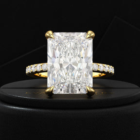 7 Carat Radiant Cut Diamond Engagement Ring - Evara Jewelry LLC