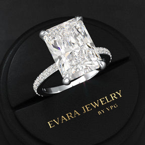 7 Carat Radiant Cut Diamond Engagement Ring - Evara Jewelry LLC
