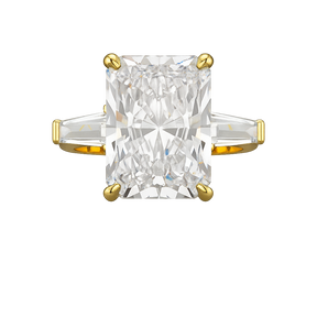 7 Carat Radiant Cut Diamond Three Stone Ring