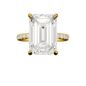 8 Carat Emerald Cut Diamond Engagement Ring - Evara Jewelry LLC