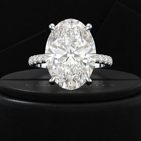 8 Carat Oval Diamond Engagement Ring - Evara Jewelry LLC