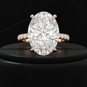 8 Carat Oval Diamond Engagement Ring - Evara Jewelry LLC