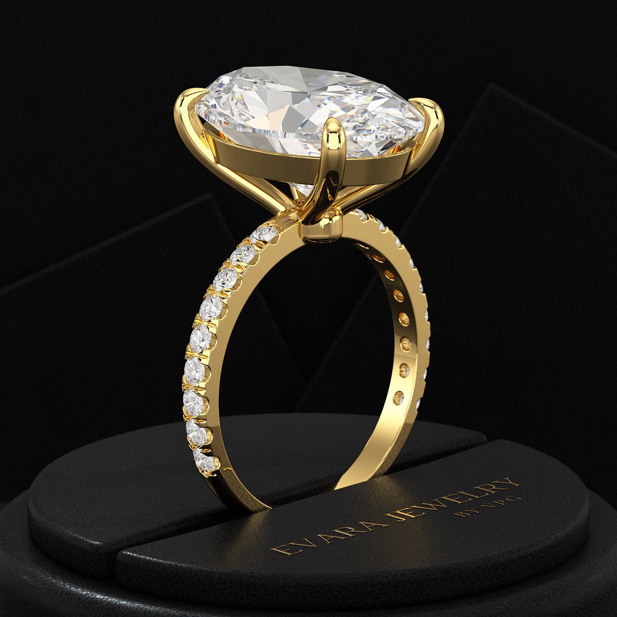 8 Carat Oval Diamond Engagement Ring - Evara Jewelry LLC