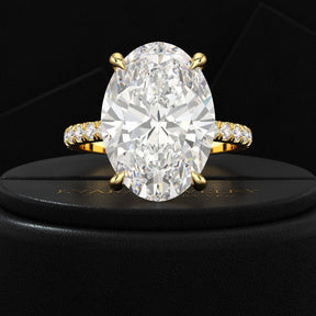 8 Carat Oval Diamond Engagement Ring - Evara Jewelry LLC