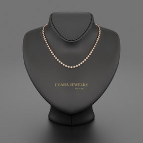 8.24 Carats Bezel Set Round Cut Diamond Choker Necklace - Evara Jewelry LLC